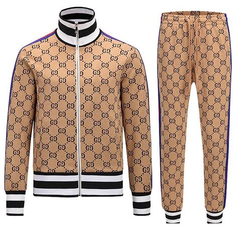 gucci brown tracksuit|gucci tracksuit price.